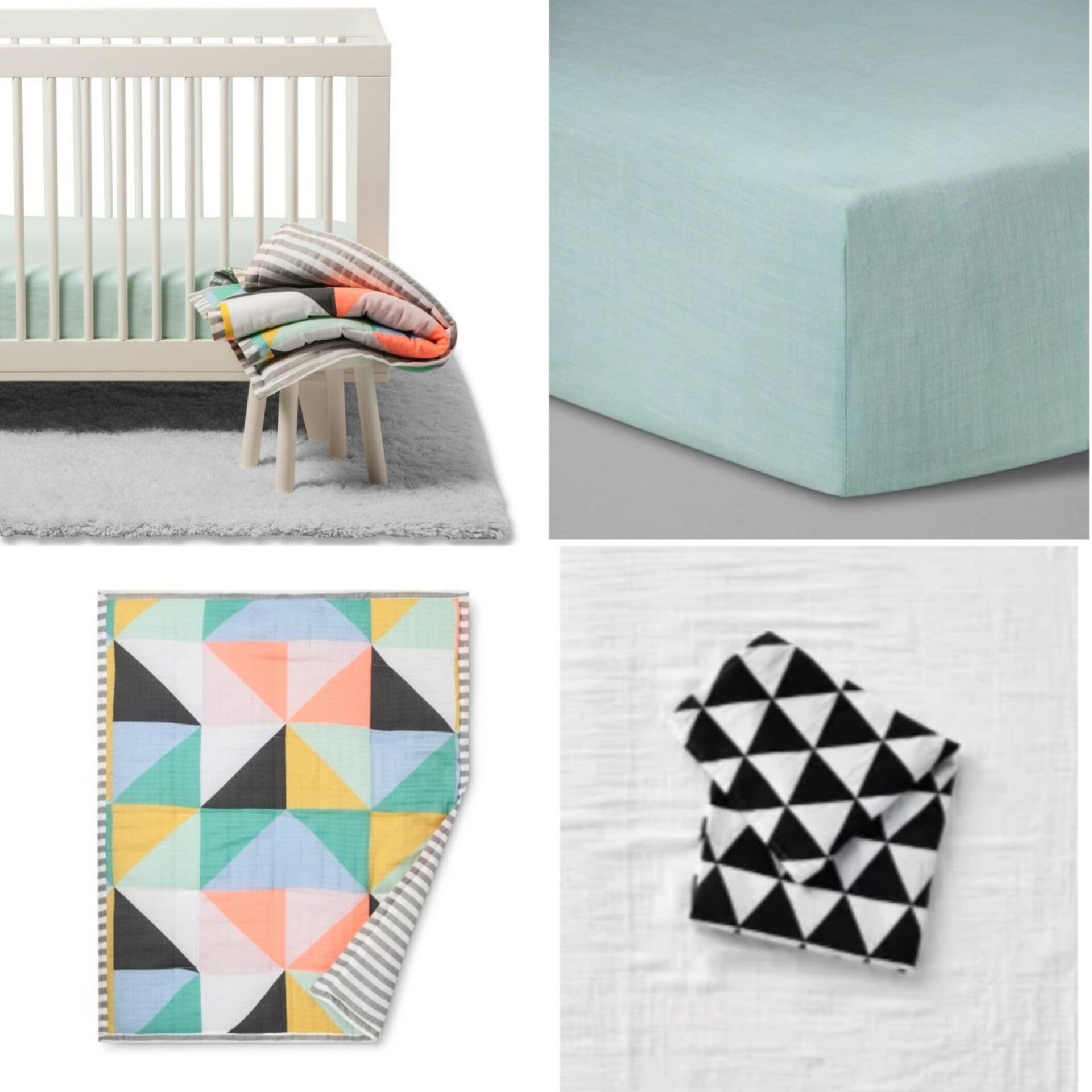 Cloud Island Juego de cuna de 3 piezas (incluye sábana, edredón y cob