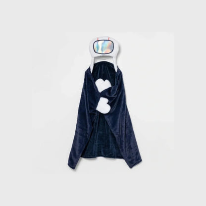 Pillowfort- Manta con capucha de felpa, color azul marino Astronauta