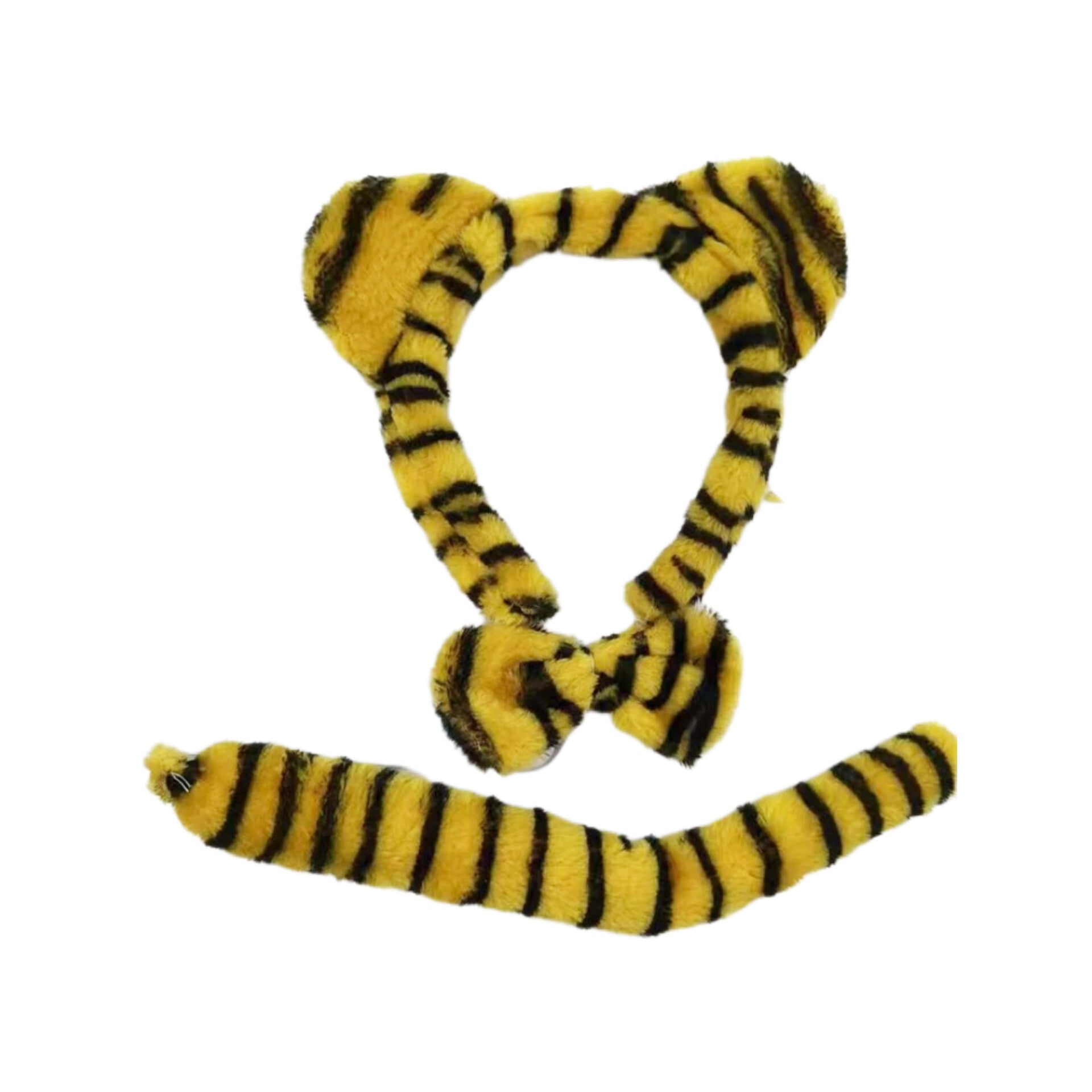 Set de orejas , cola y corbatín de tigre