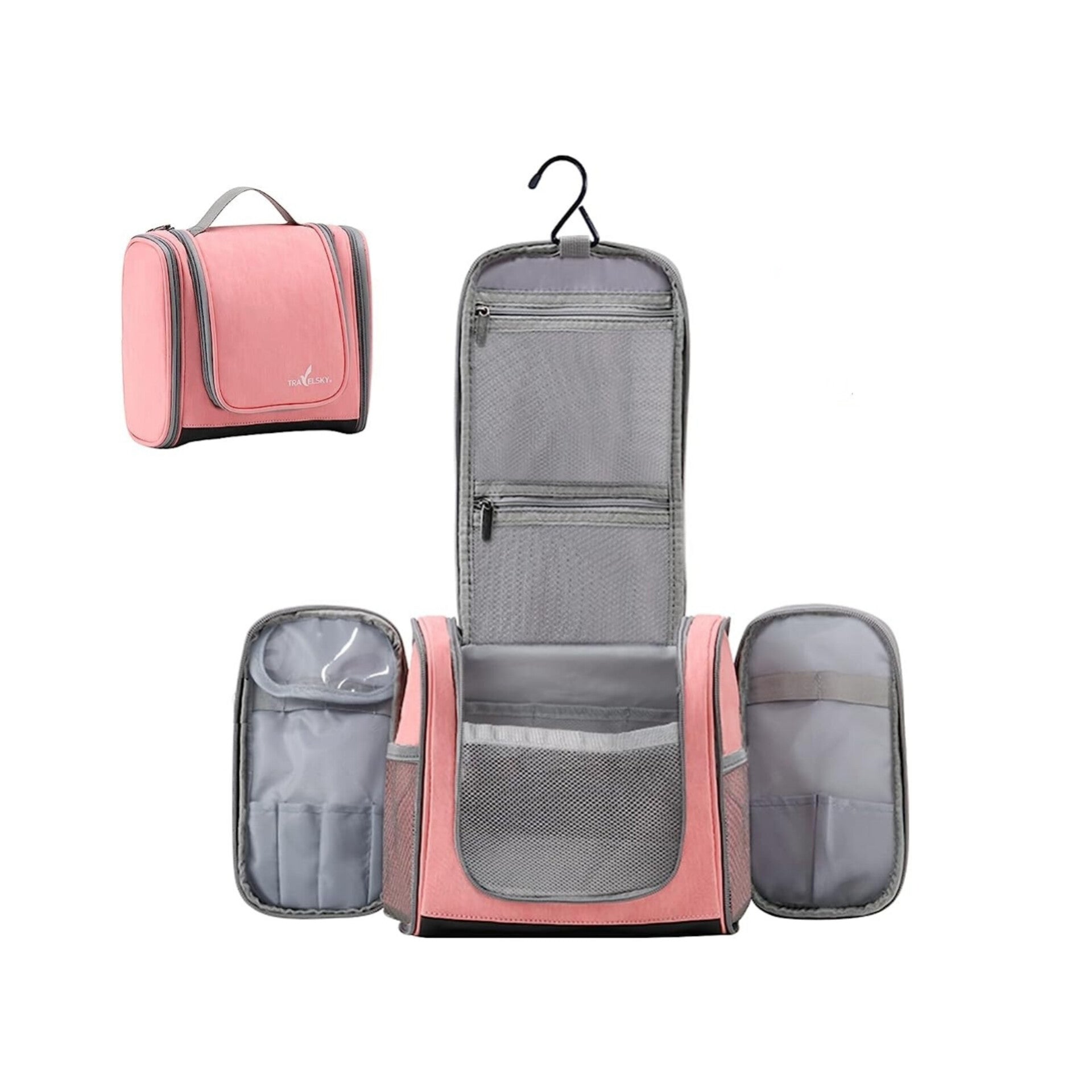 Travelsky- Neceser grande para mujer, rosado