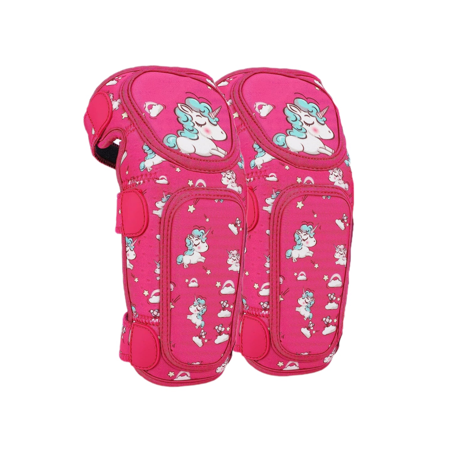 Juego de rodilleras de protección para niños, diseño unicornios, 4-8 años