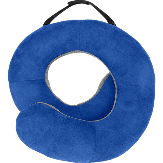 Clickify-Almohada en forma de u extendida,azul con gris