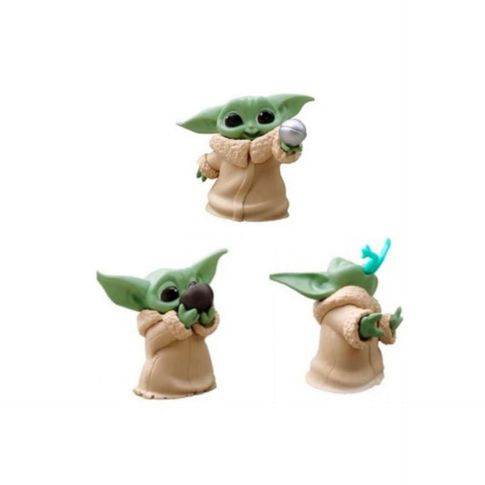 Sanix- Figuras de Modelo de Grogu para colección, 3 uds