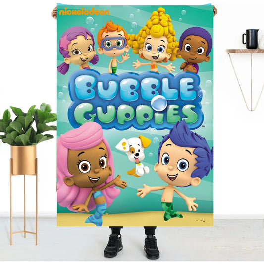 Bubble Guppies- Manta de franela suave, 50"x60"