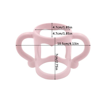 3 asas para biberones, compatibles con el biberón estrecho del Dr. Brown, silicona suave sin BPA, rosa, azul, naranja