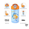 Zak Designs Sonic the Hedgehog - Botella de agua para niños, Tales