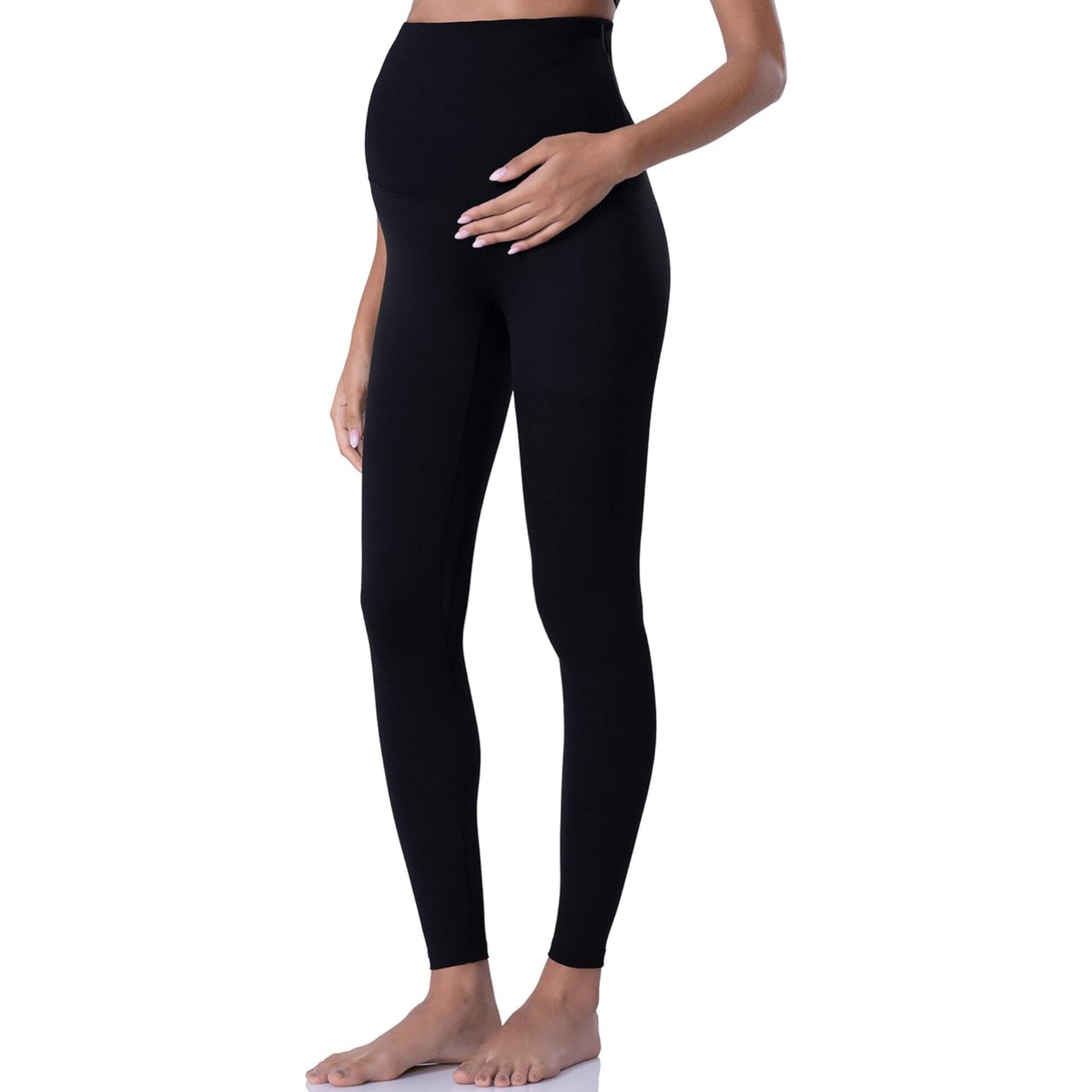 POSHDIVAH Leggings de maternidad para mujer sobre el vientre sin bolsillos, talla M