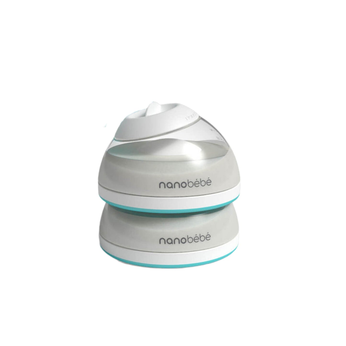 Nanobebe- Biberón de almacenamiento para leche materna, Paquete doble Verde azulado 150 ml
