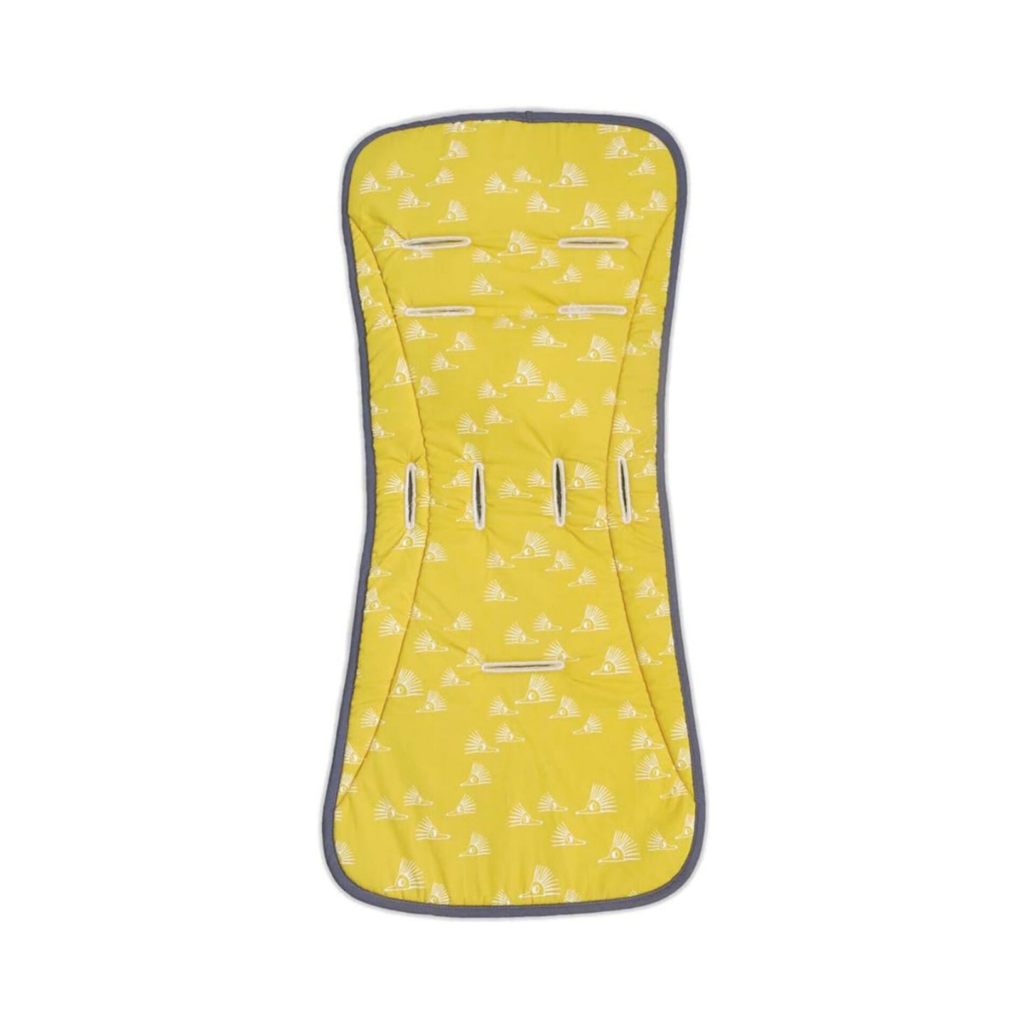 SIMPLY GOOD- Funda para asiento de cochecito de bebé reversible, erizo blanco sobre ojo amarillo y gris