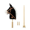 HollyHOME- Caballo de palo con ruedas de madera y sonidos
