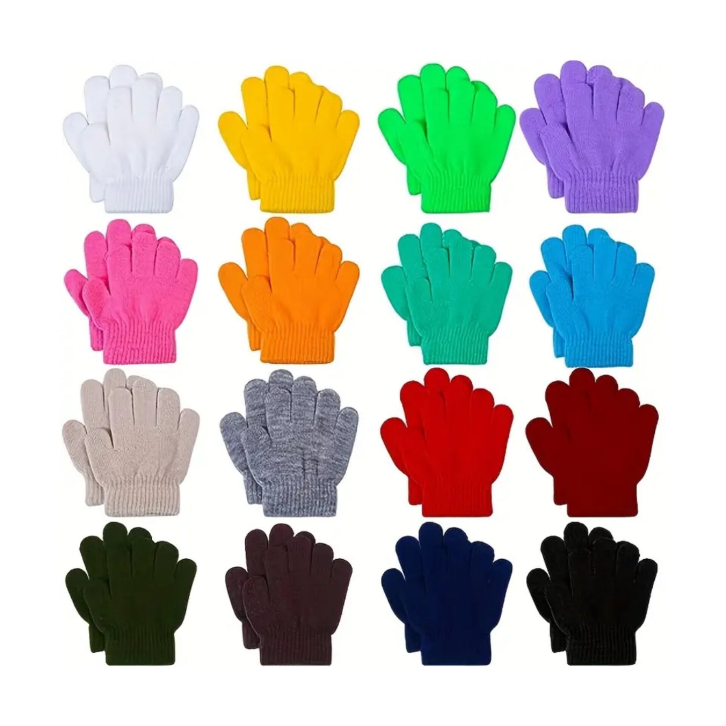 16 pares de guantes calentadores, 2-3 años