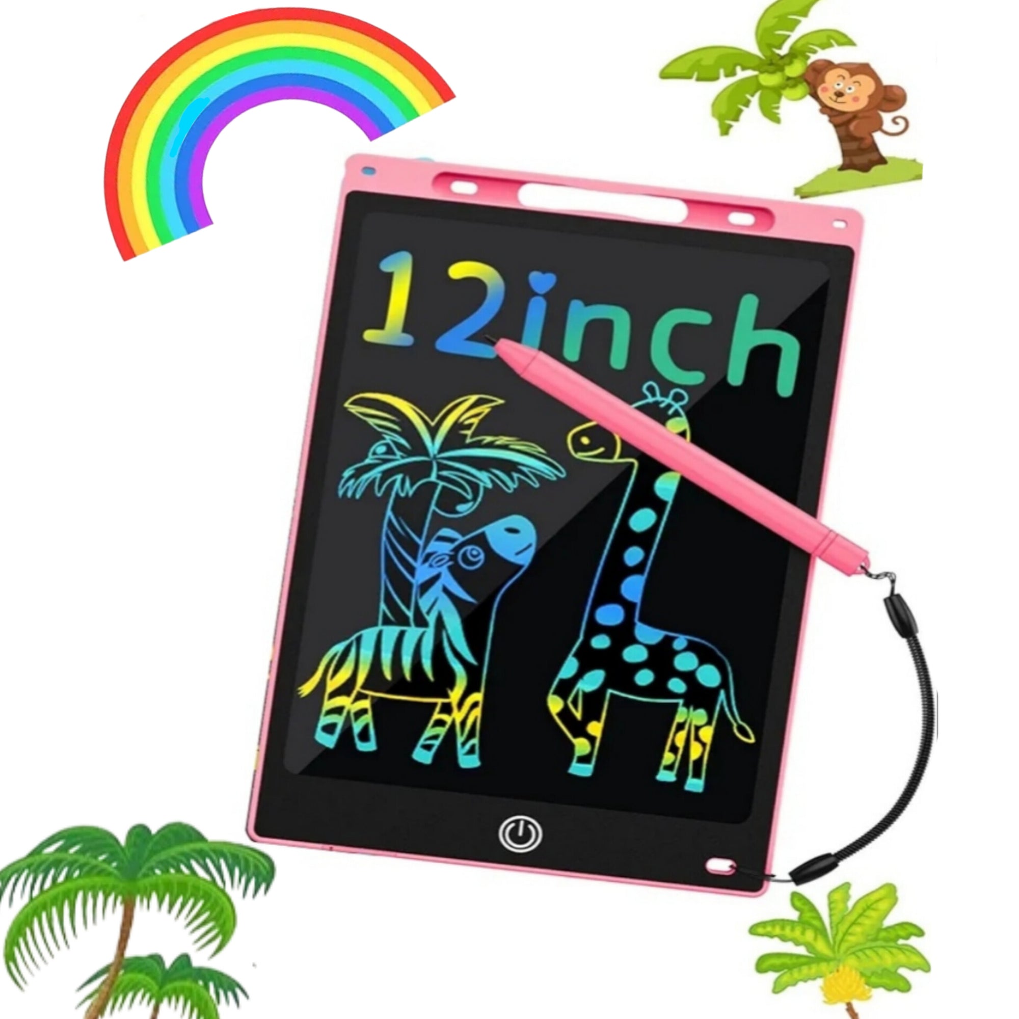 Tableta de escritura LCD para niños, rosado