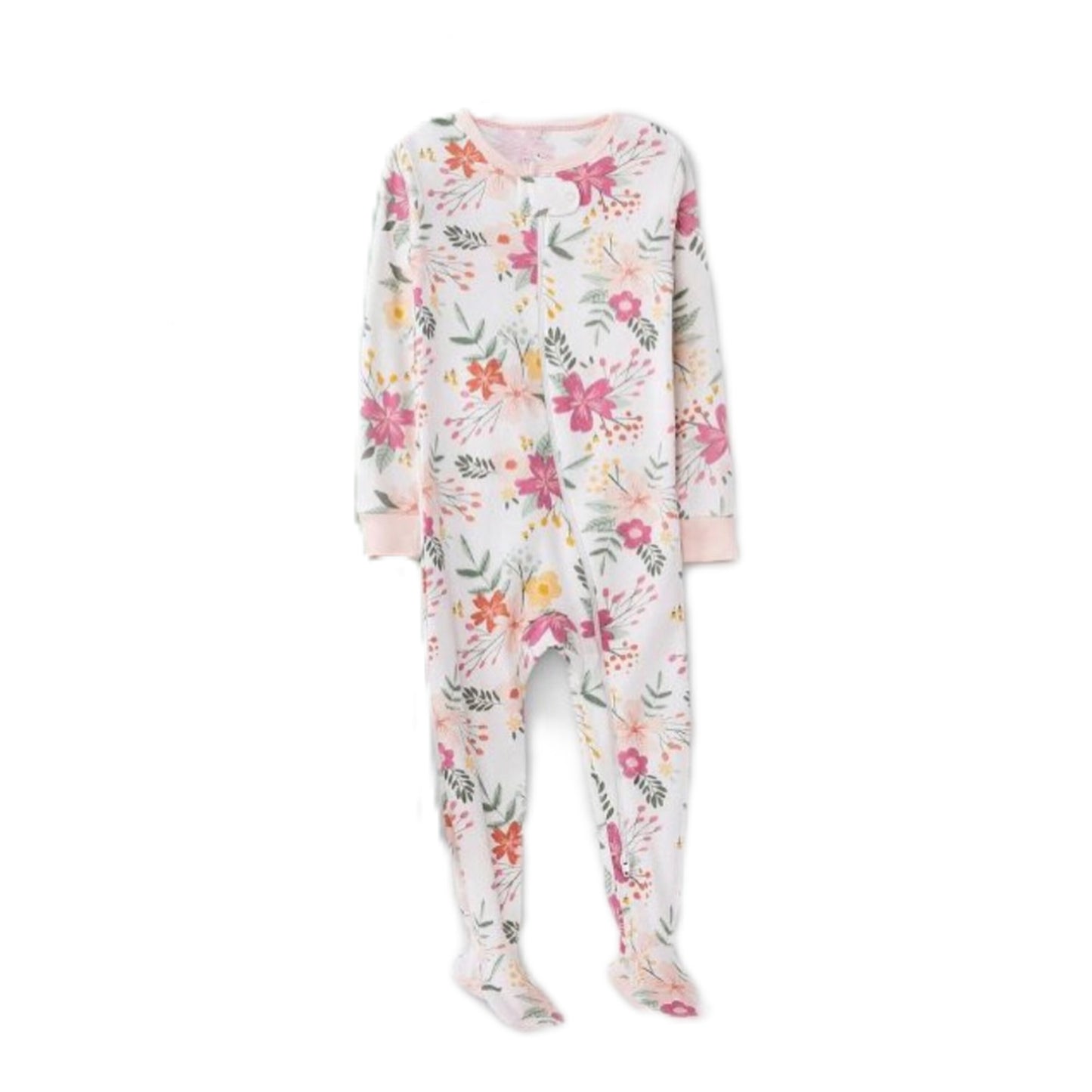 Cloud Island- Pijama con cremallera y pie, floral, talla 0-3 meses