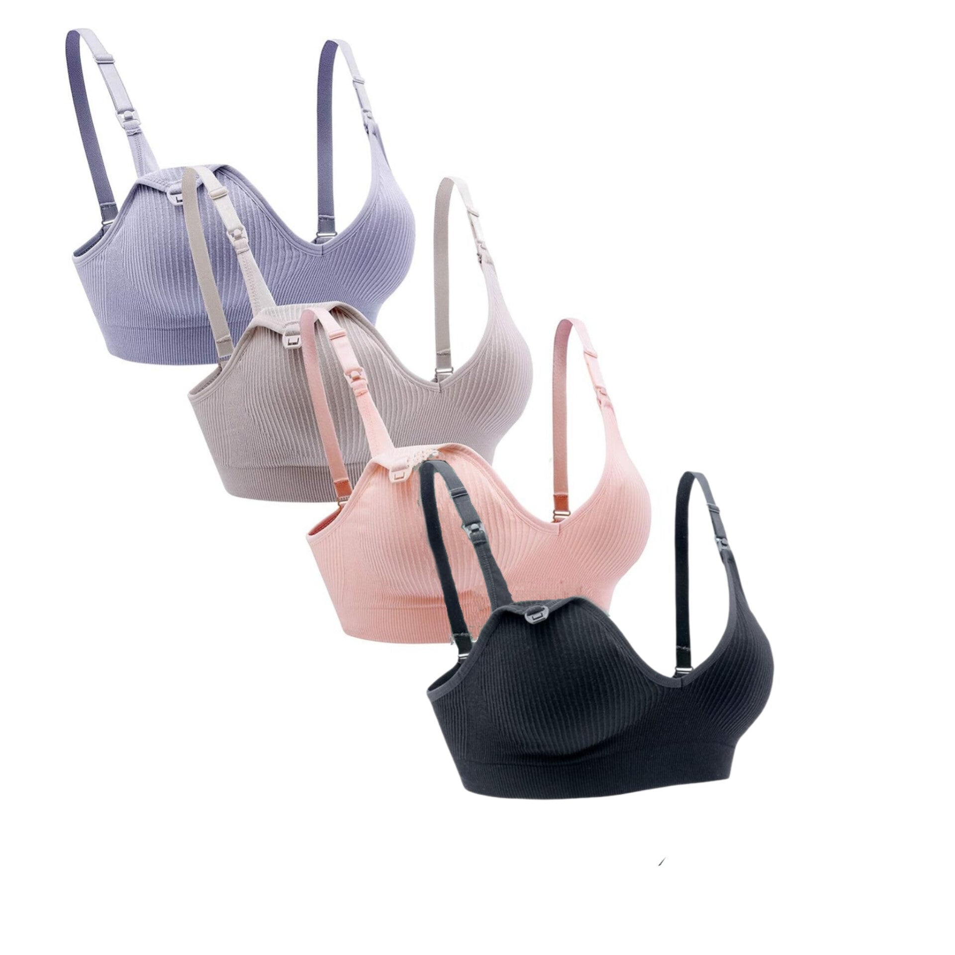 Suekaphin- Sujetador de Lactancia Paquete de 4, talla L