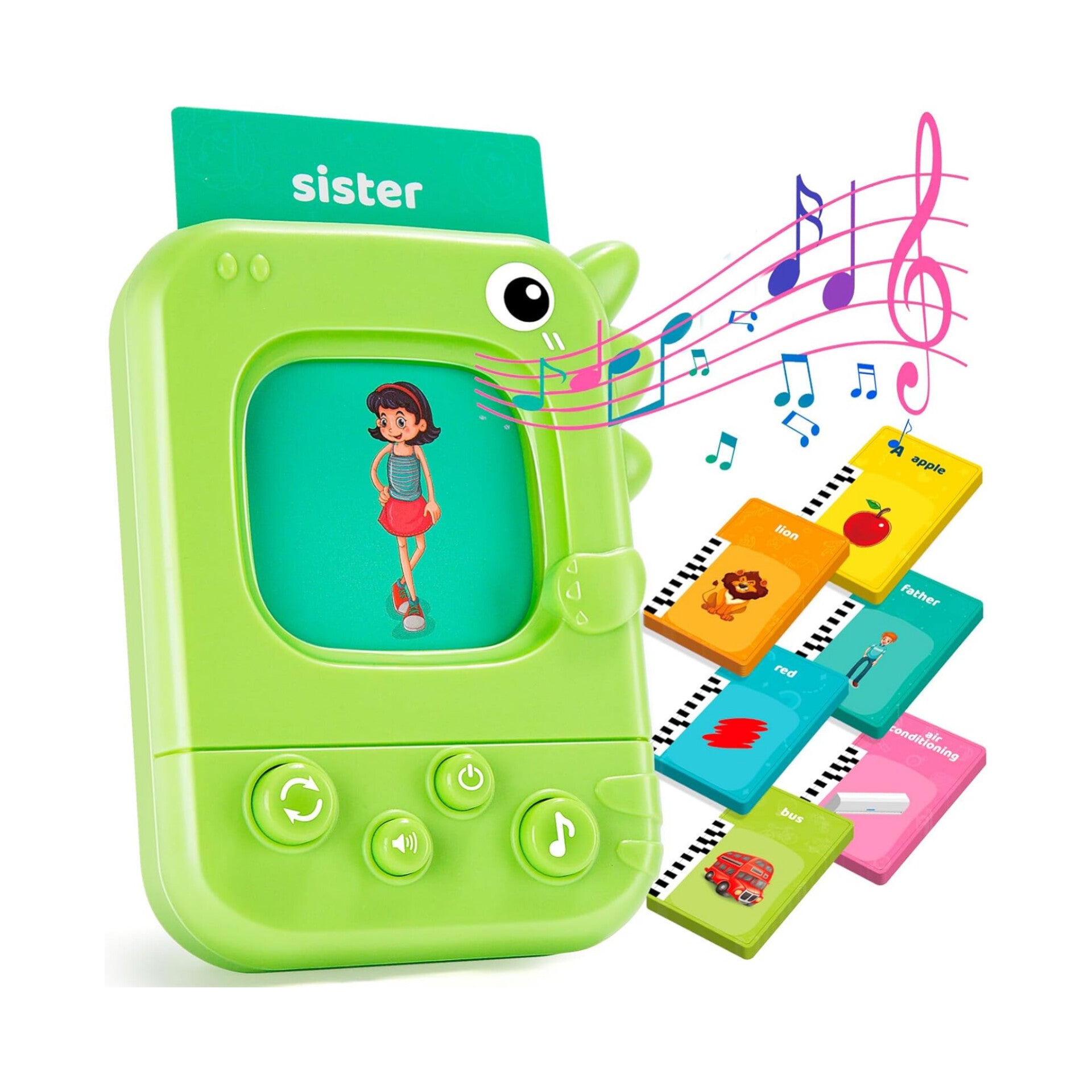 Happy Dino-Tarjetas flash parlantes