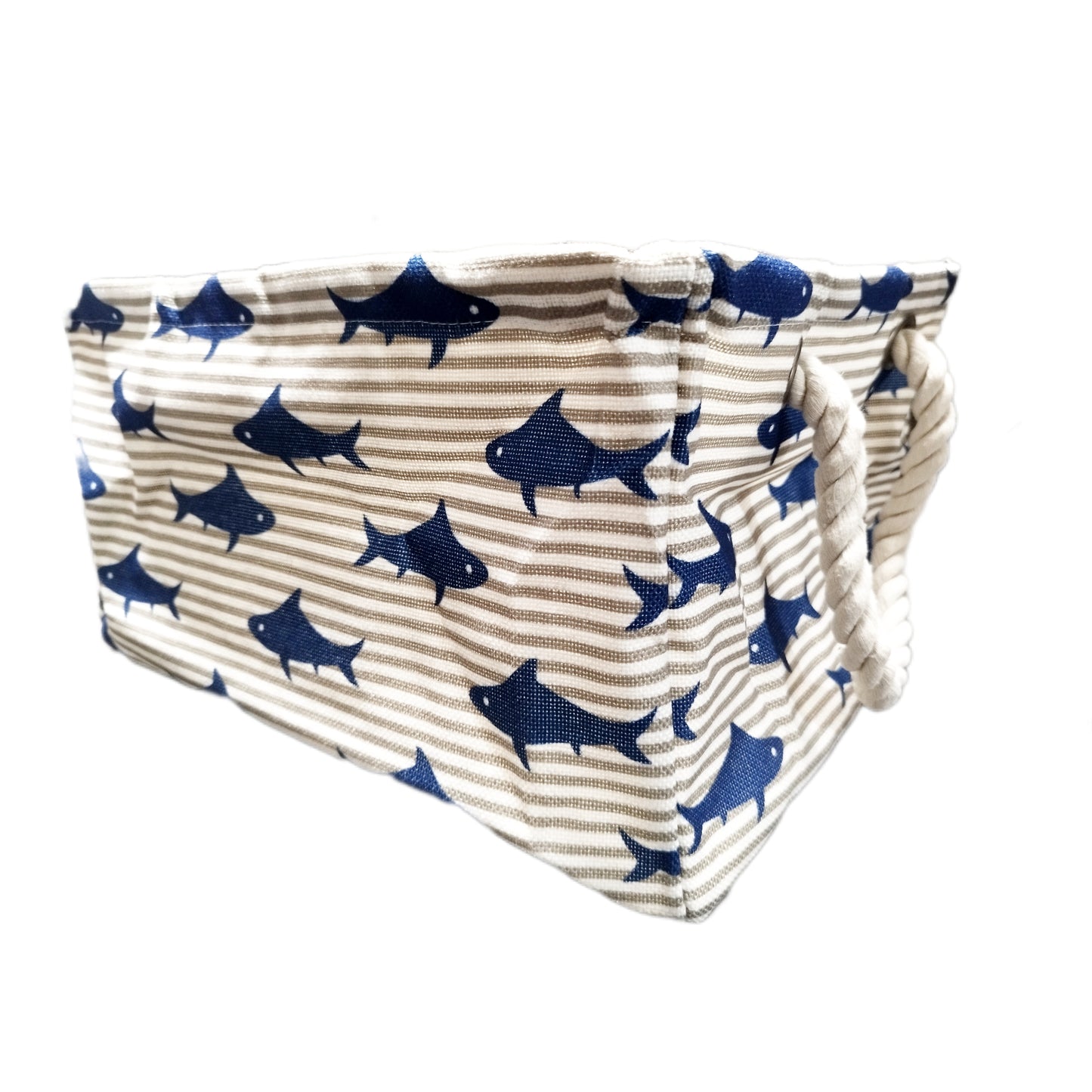 Canasta de tela, tiburones