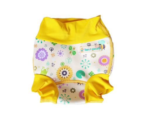 Bestowals- Pañal de natación diseño flores, M 3-6 meses