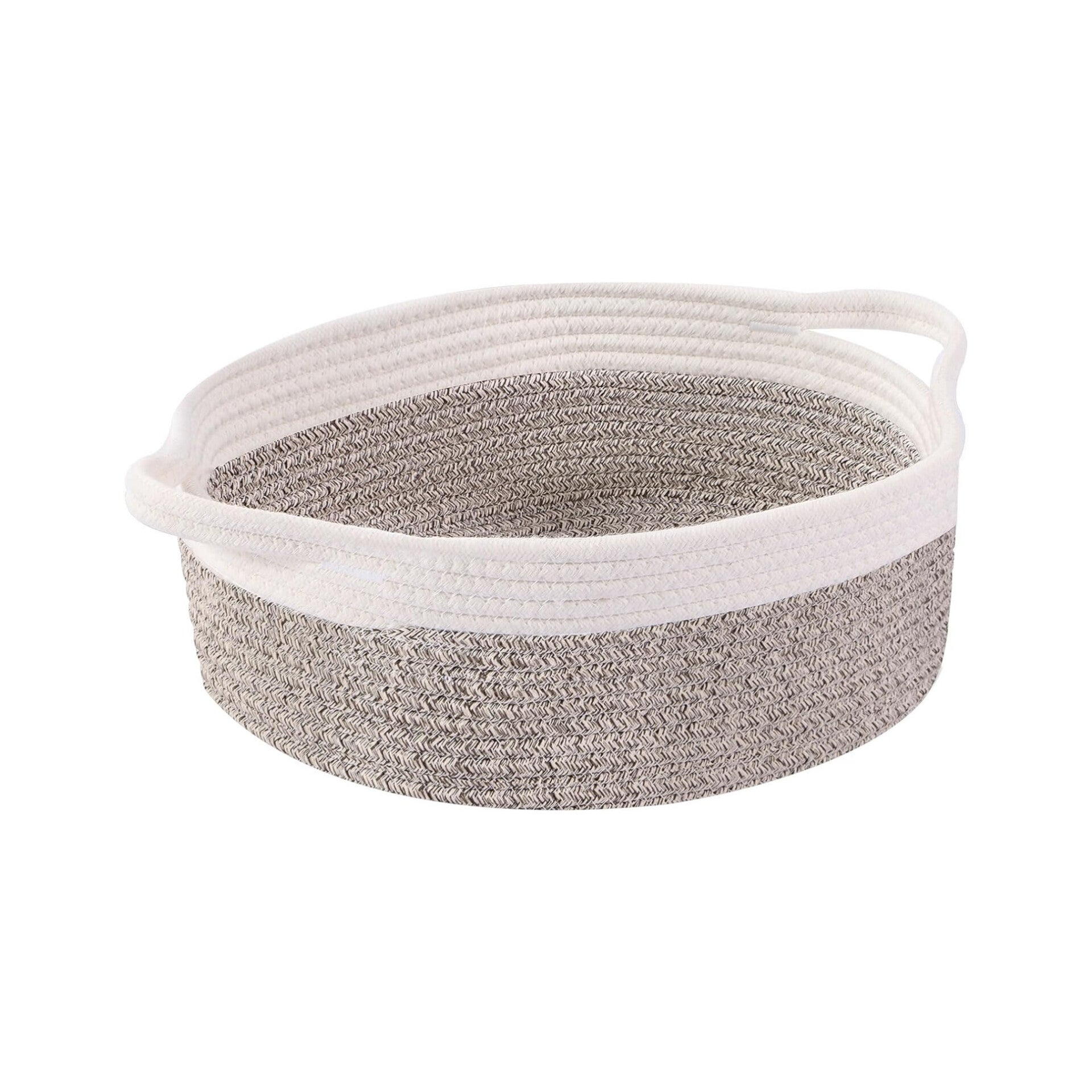 Loravou-Cesta de almacenamiento de cuerda de algodón tejida