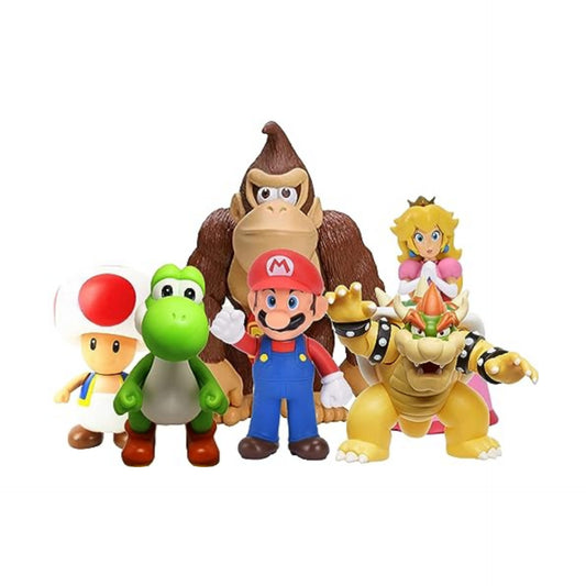 Leadsound- 6pcs/Set Figuras de Mario extragrandes (5 pulgadas)