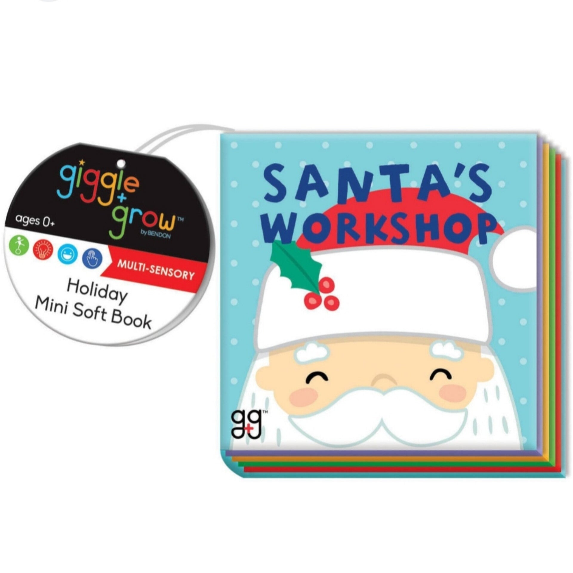 Giggles + Grow- Libro suave, Santa's workshop