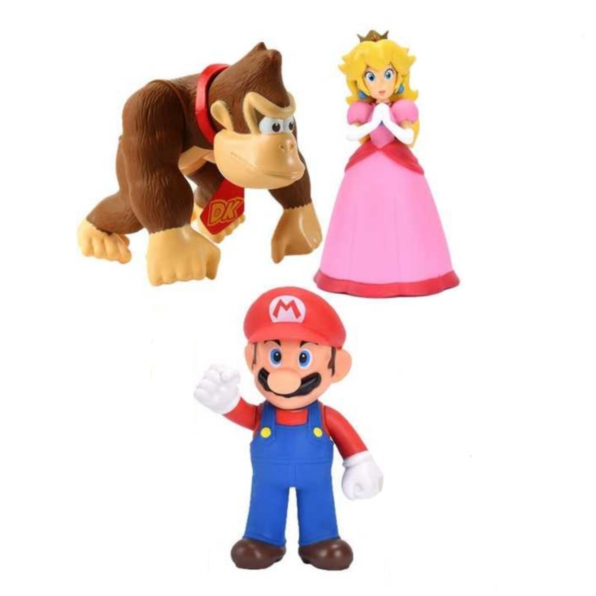 Set de 3 figuras de personajes de Mario, 5 pulgadas