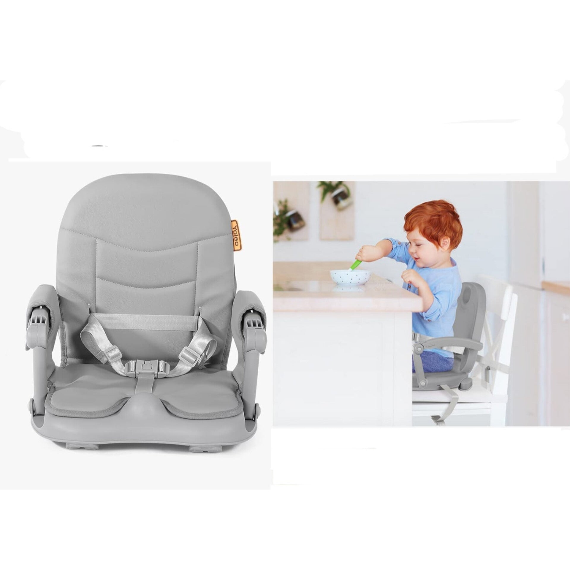 Silla alta YOLEO para niños pequeños, plegable, compacta, portátil