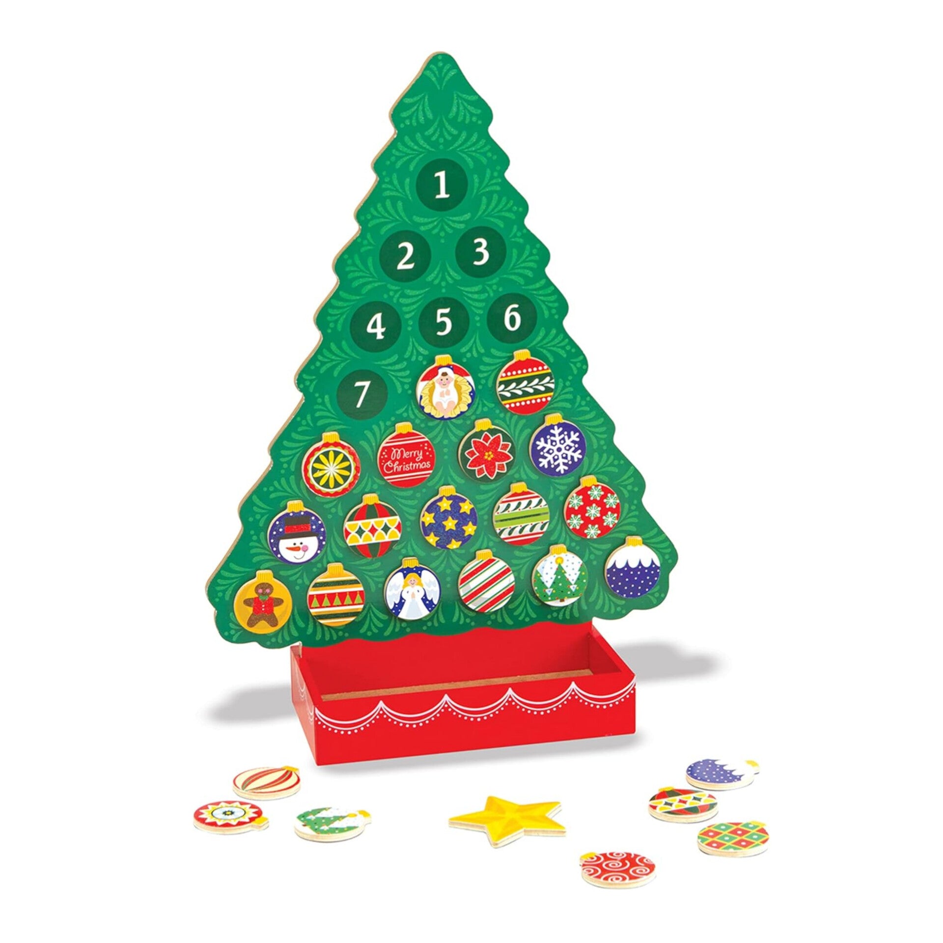 Melissa & Doug Calendario de Adviento de madera magnético