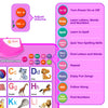 Just Smarty- ABCs Interactivo y 123s Póster de aprendizaje, rosa