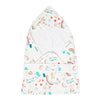 Toalla Muselina Con Capucha, Unicornio En El Cielo Blanco