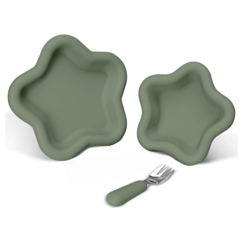 TinyHalo juego de alimentación de silicona para niños