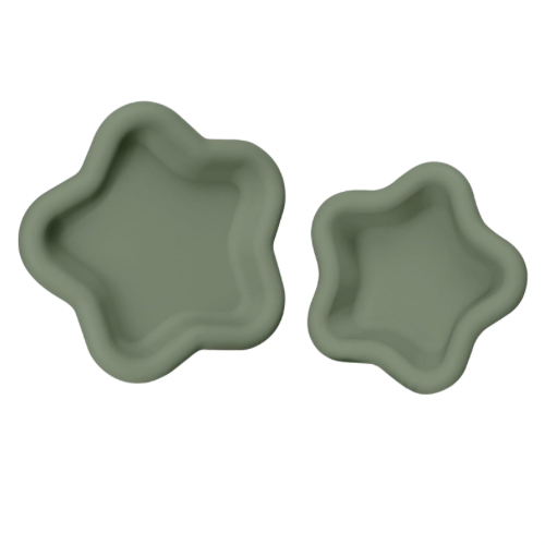 TinyHalo juego de 2 platos de silicona