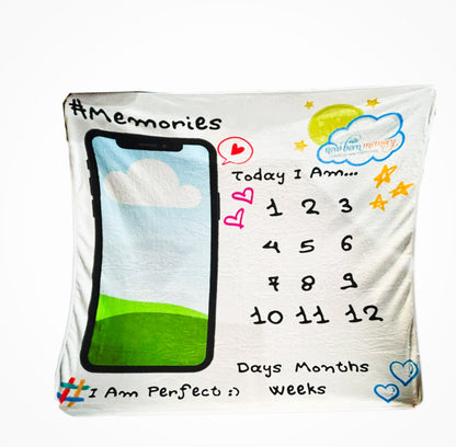 Manta mensual para bebé, teléfono