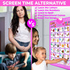 Just Smarty- ABCs Interactivo y 123s Póster de aprendizaje, rosa