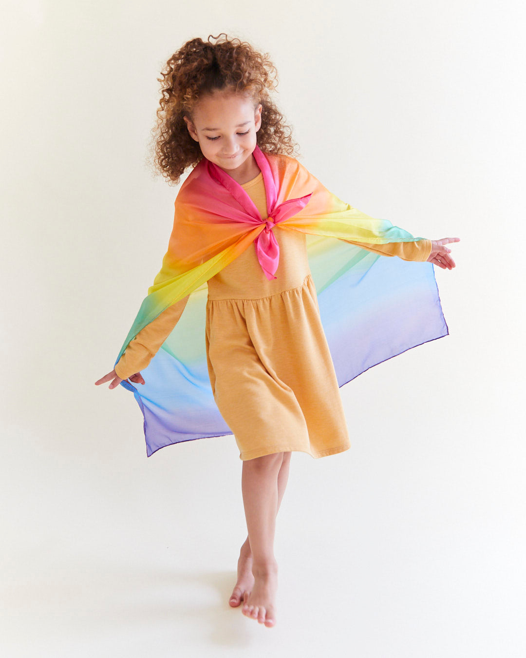 Sarah's Silks- Seda de arcoiris con set de 4 Mini Playclips