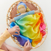 Sarah's Silks- Seda de arcoiris con set de 4 Mini Playclips