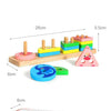 Juego de cuatro columnas para animales geométricos para niños