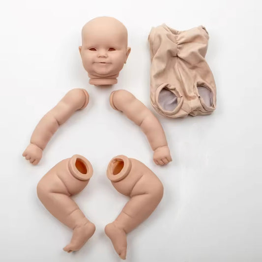 Kit de muñeca Reborn sin pintar, diseño ojos abiertos