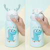 Botella de agua para niños, de acero inoxidable, con pajilla, 17 onzas, diseño dinosaurios
