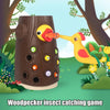 Woodpecker- Juguete magnético para niños, atrapar el gusano