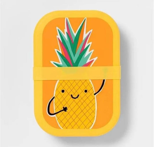 Caja de plástico bento 25oz piña
