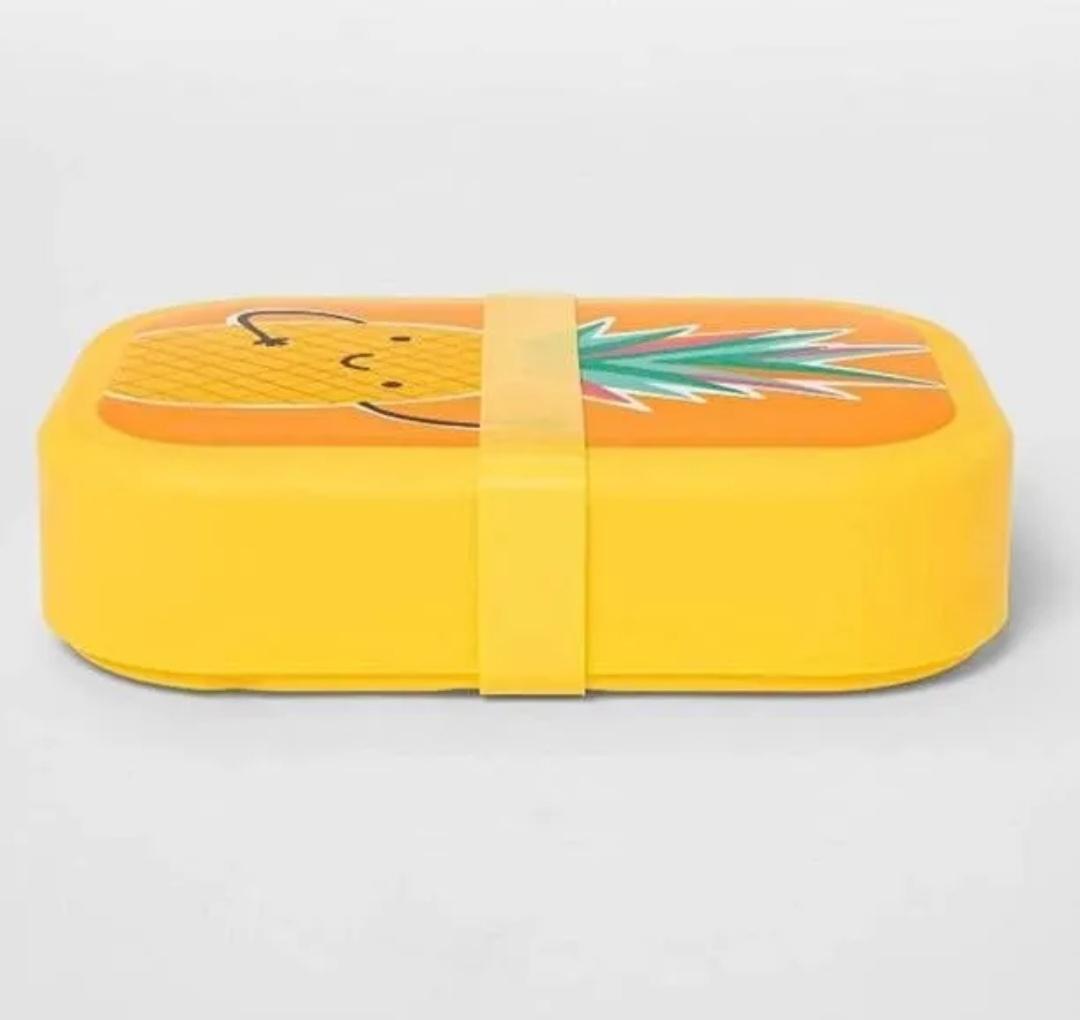 Caja de plástico bento 25oz piña
