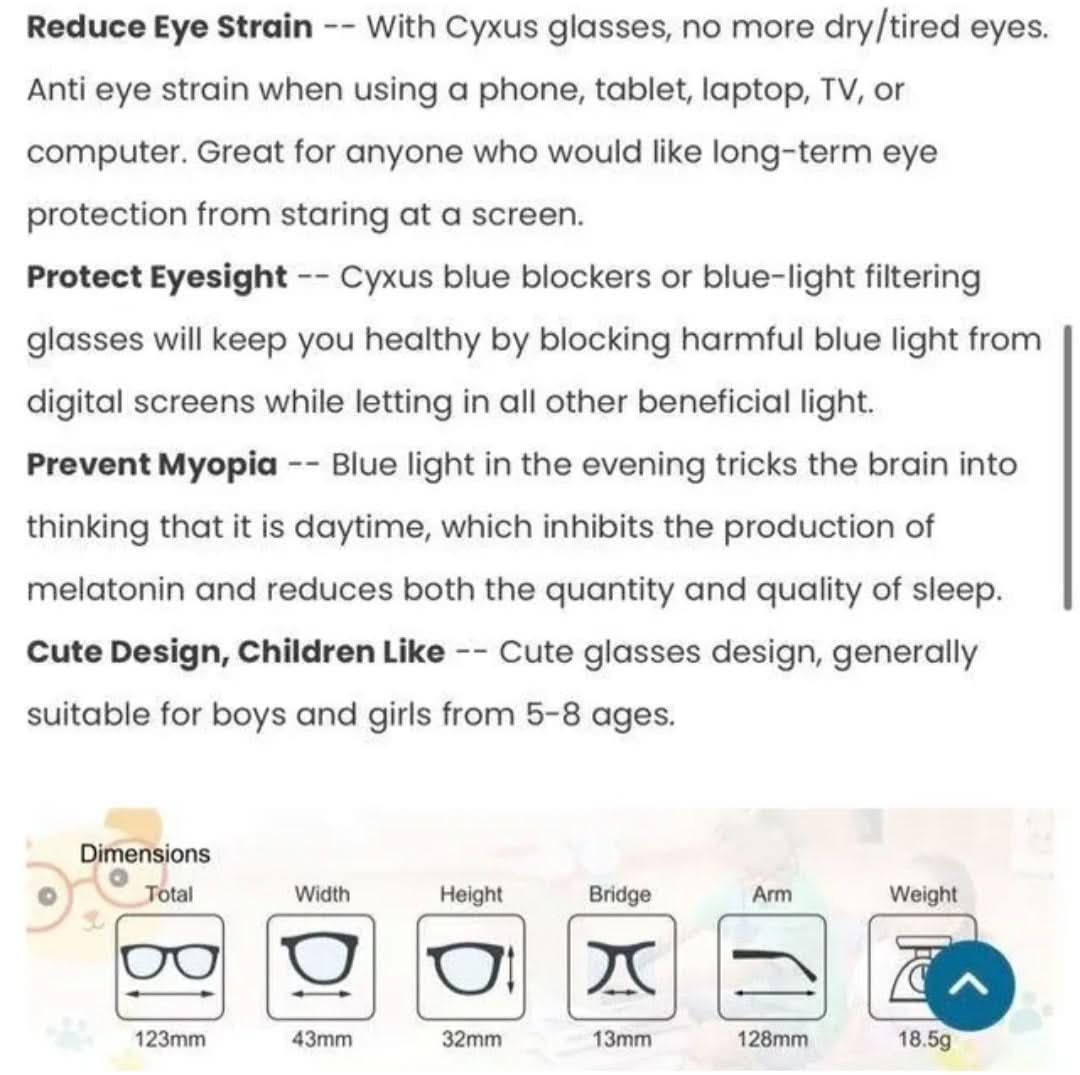 Blue Ligth Blocking Glasses for kids