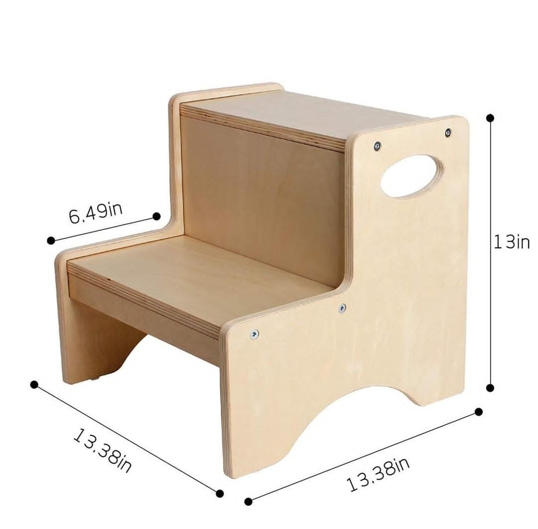 Taburete de asiento infantil multiusos pequeño taburete de bambú robusto  banco bajo para niños para el hogar y sala de estar (taburete redondo