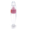 Biberon Cuchara de silicona con repuesto de ventosa y tapa para bebe, rosado