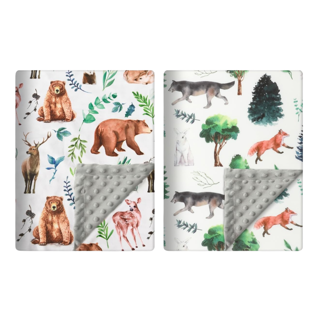 Mantas suaves de bosque para bebé (30"×40" para niñas o niños unisex