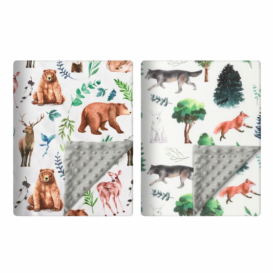 Mantas suaves de bosque para bebé (30"×40" para niñas o niños unisex