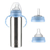 Lil' Hammy- Taza para sorber de acero inoxidable 3 en 1, 8 onzas, Azul