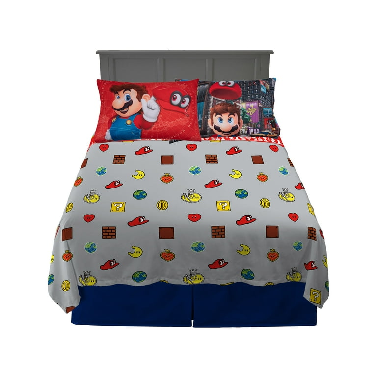 Juego de sábanas tamaño full completo Super Mario