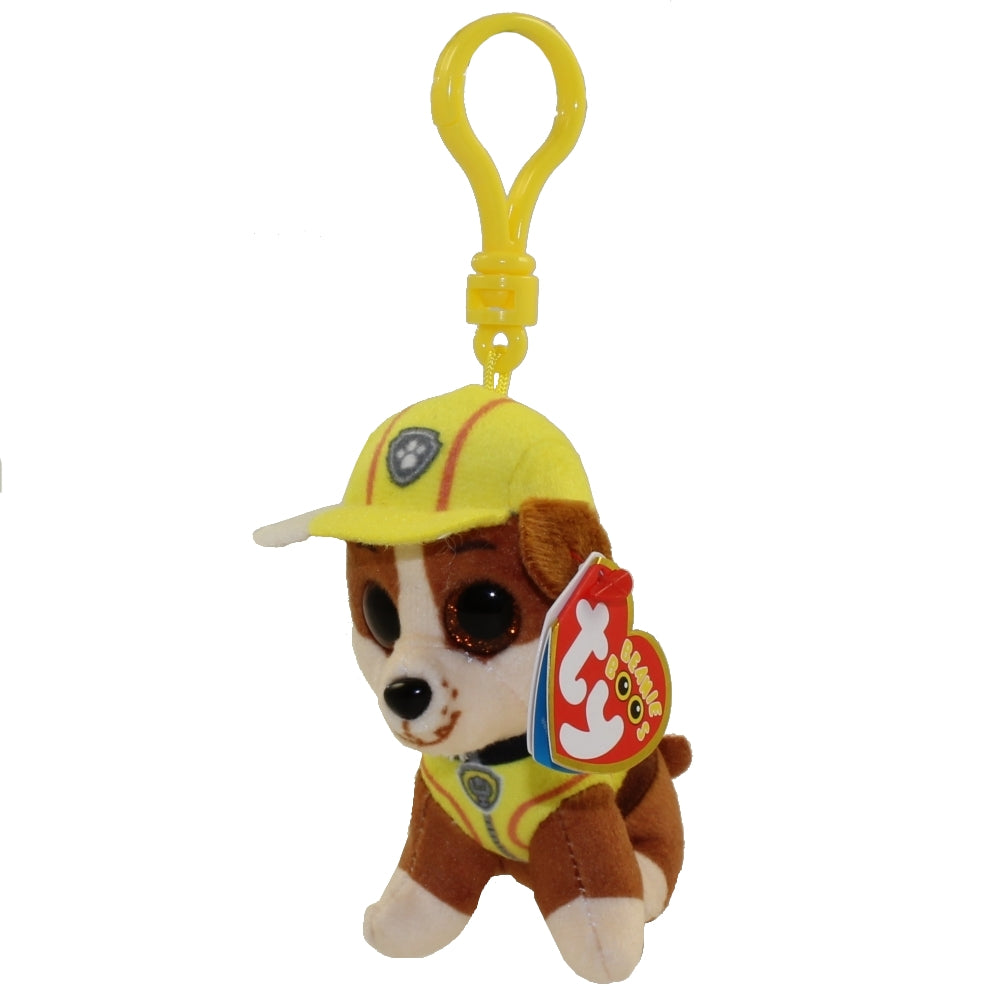 TY Beanie Baby - RUBBLE (Patrulla Canina - Clip de plástico para llaves) (4 pulgadas)