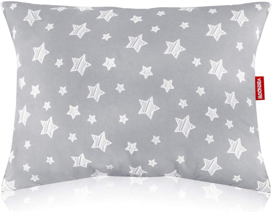 Moonsea- Almohada para niño, diseño gris con estrellas